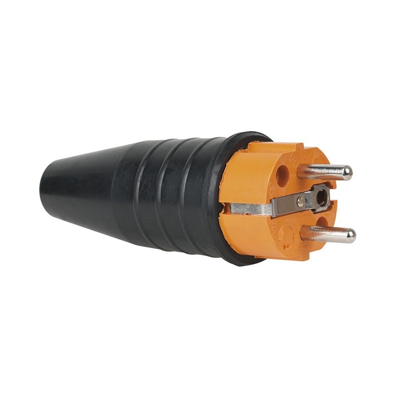 PCE 90398O Rubber Schuko Connector Male